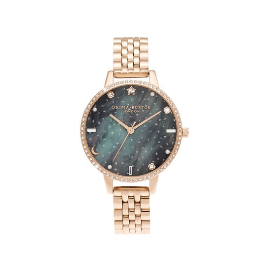 Olivia Burton Northern Lights Demi Dial Rose Gold Bracelet Watch OB16GD66
