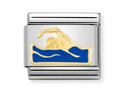 NOMINATION Gold Swimmer Charm 030259-18