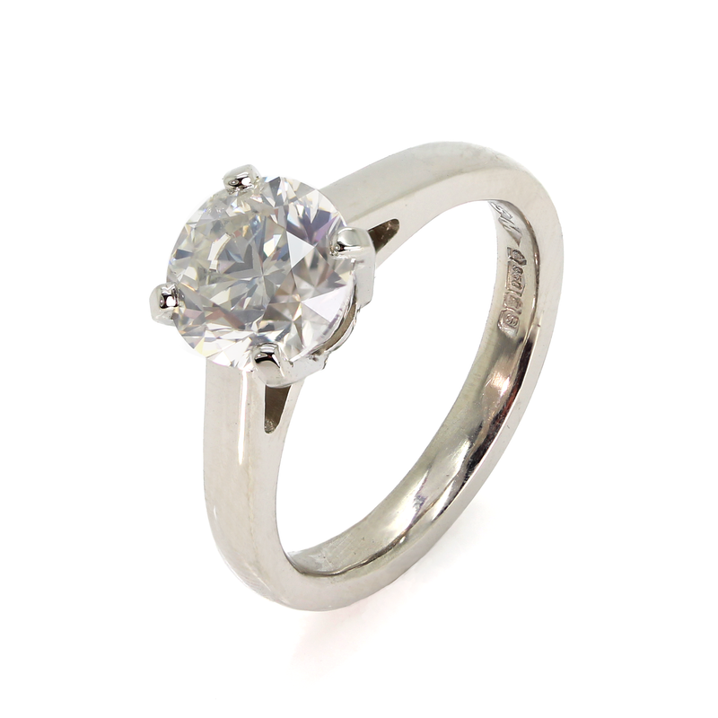 Platinum Solitaire Diamond Ring - ASM1470