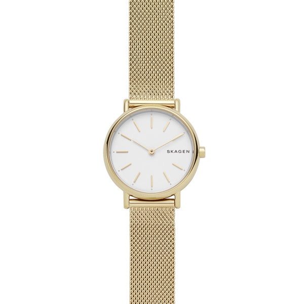 Skagen Gold Mesh Strap White Dial SKW2693
