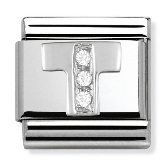 NOMINATION CZ Letter T Charm 330301-20