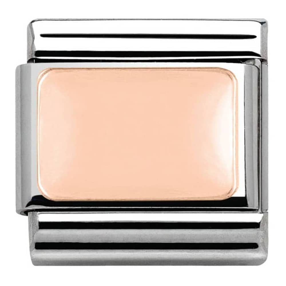 NOMINATION Rose Gold Engravable Plate Charm 430101-01