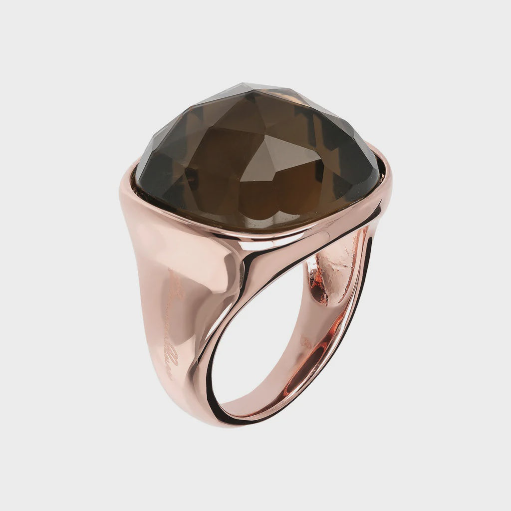 BRONZLLURE Smokey Quartz Ring WSBZ00498S Size L