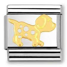 NOMINATION Gold Dog charm 030112-23