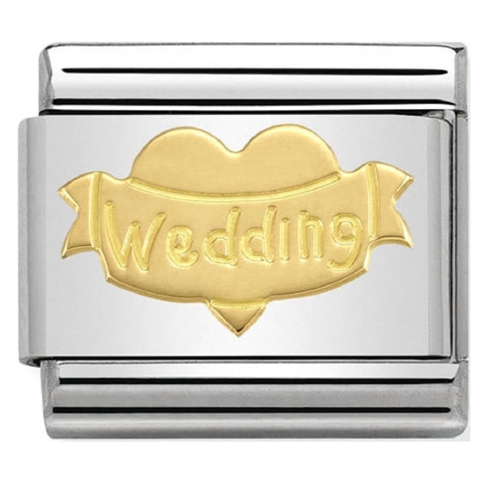 NOMINATION Gold Heart Wedding Charm 030162-32
