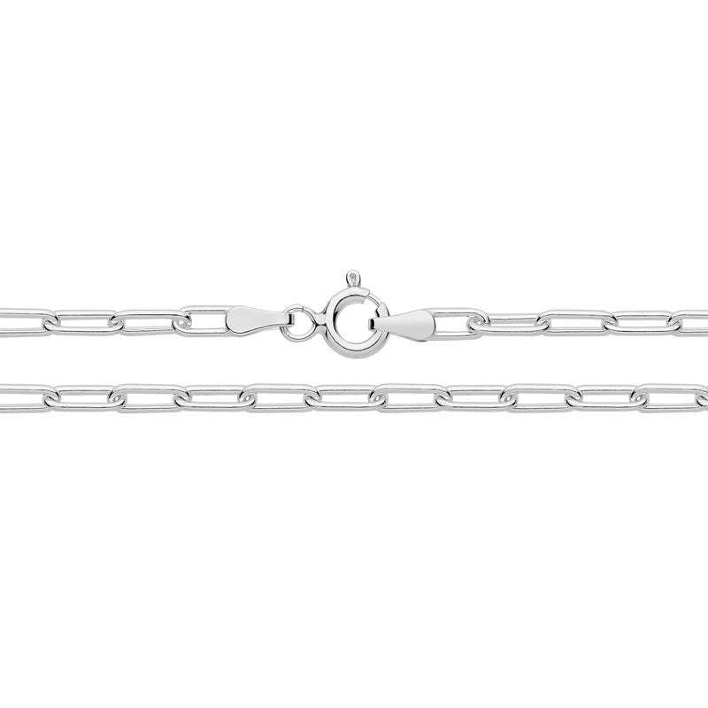 Sterling Silver Paper Clip Bracelet 7''