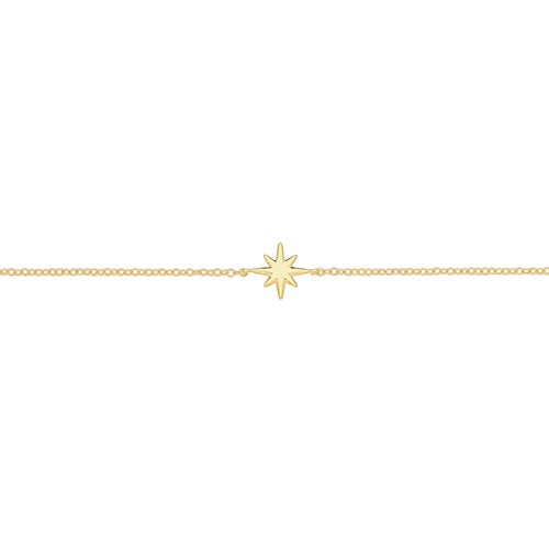 Yellow Gold Plated Star Bracelet