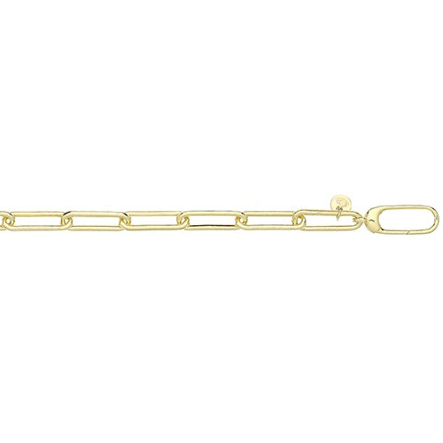 Yellow Gold Plated Paperclip Link Bracelet G2705GP