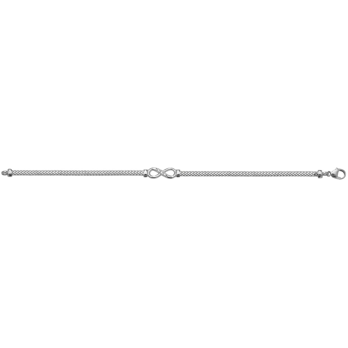 Sterling Silver Mesh Infinity Bracelet
