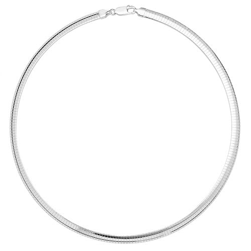 Silver Flat Omega Necklet G3321