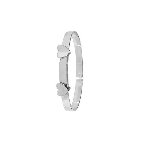 Silver Hearts baby Bangle G4237