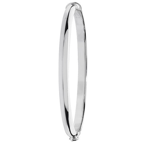 Silver Maidens Oval Bangle G4277