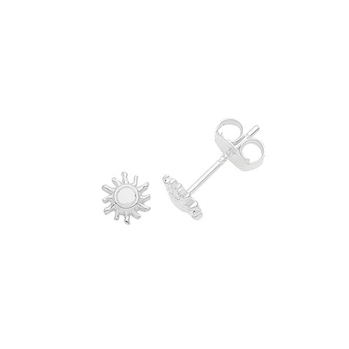Silver Sun Stud Earrings G51258