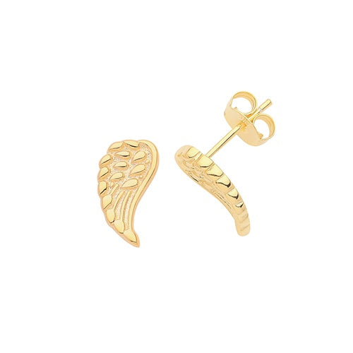 Angel Wings Gold Plated Stud Earrings G51264GP