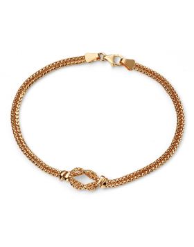 Elements 9ct Yellow Gold Rope Knot Bracelet GB429