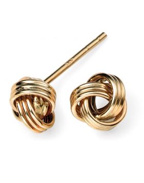 Elements 9Ct Yellow Gold Knot Stud Earrings GE960