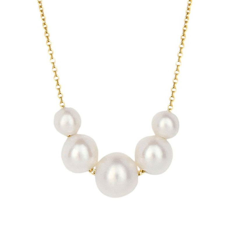 9ct Yellow Gold FW Pearl Necklace