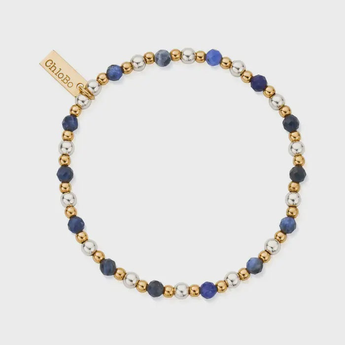 ChloBo Gold Plated and Silver Didi Sodalite Bracelet GMBS