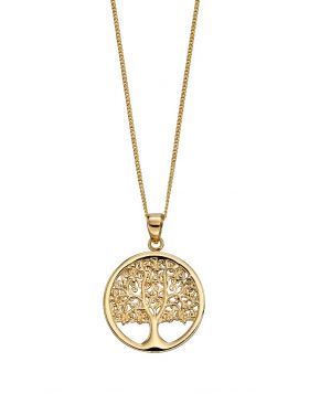 Elements 9ct Yellow Gold Tree Of Life Necklace GP2150