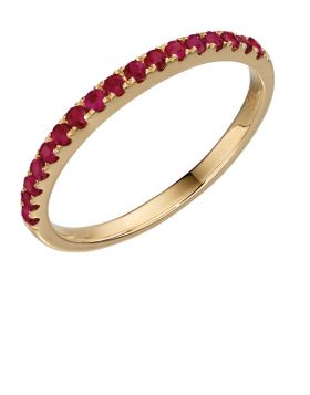 Elements Gold Yellow Gold Ruby Band Ring GR537R