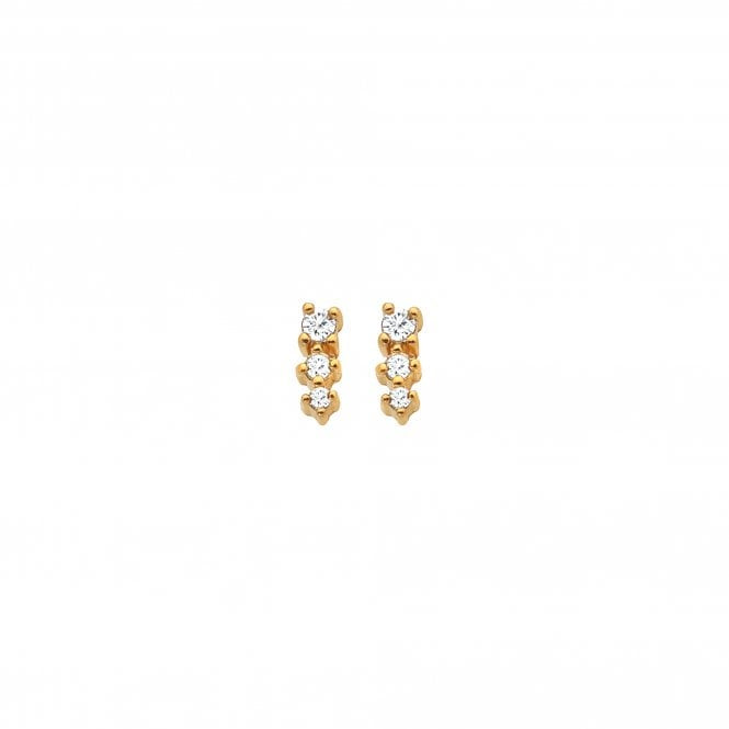 Hot Diamonds HD x JJ White Topaz Graduated Stud Earrings DE758