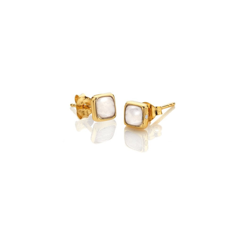 Hot Diamonds HDXGEM Square Mother of Pearl Earrings DE770