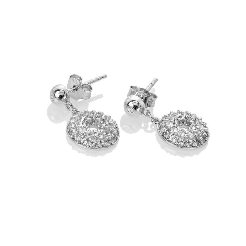 Hot Diamonds Silver Forever White Topaz Drop Earrings DE722