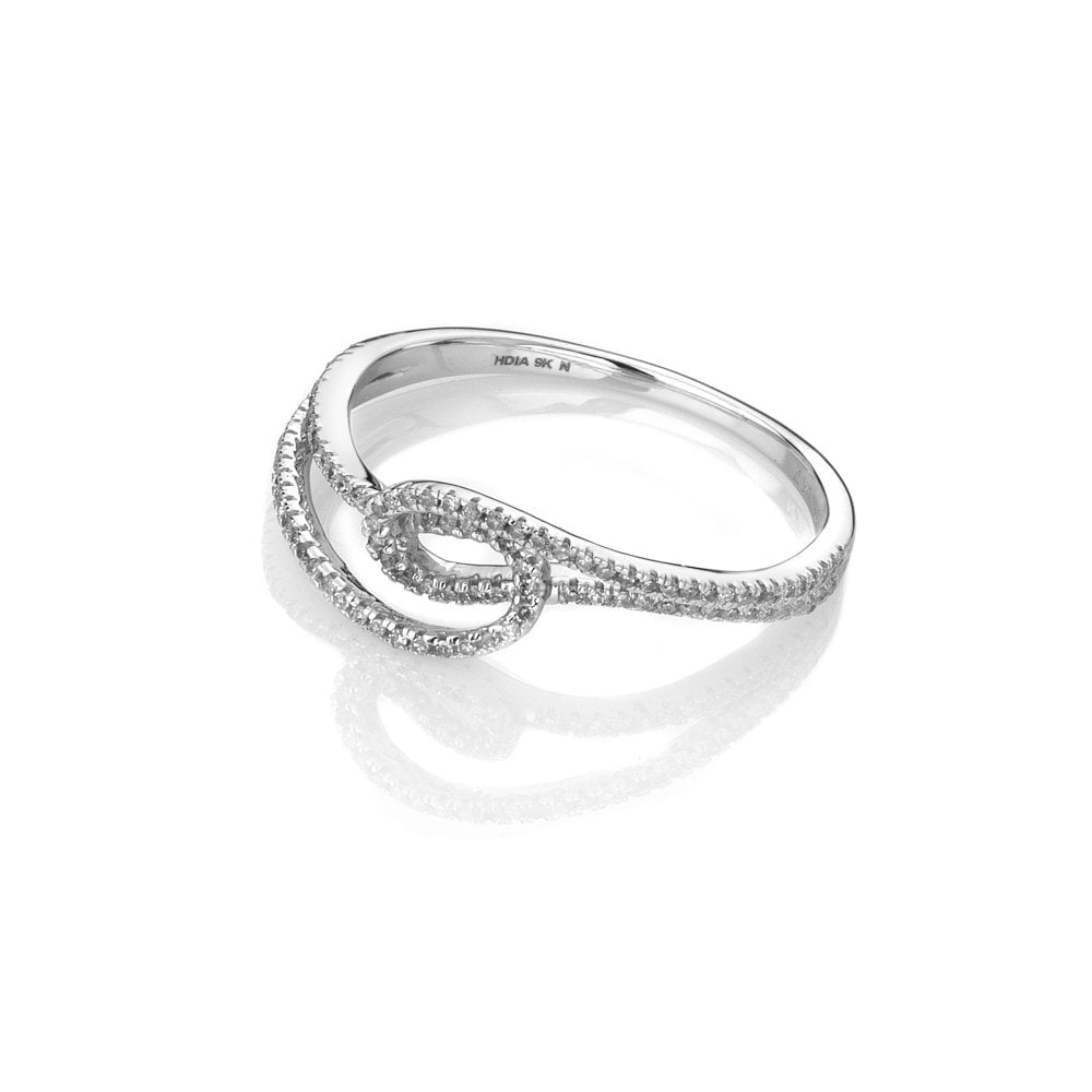 Hot Diamonds 9ct White Gold Flow Ring