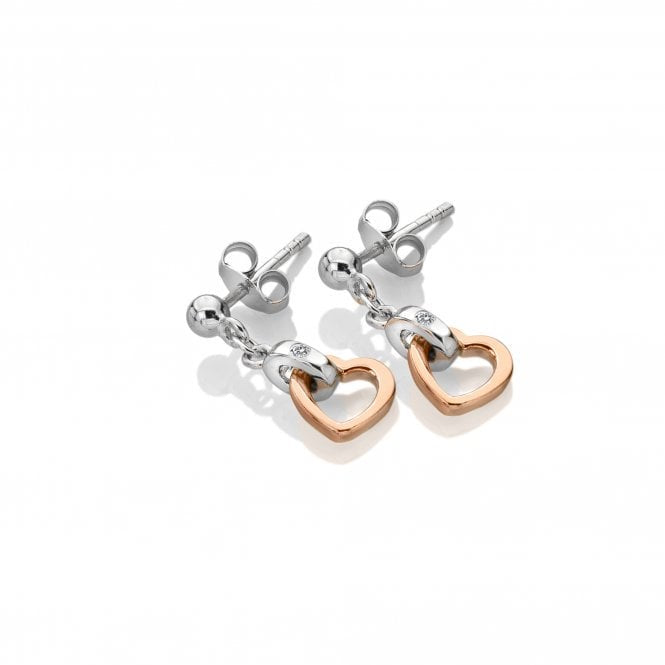 HOT DIAMONDS Trio Heart Earrings - Rose DE705