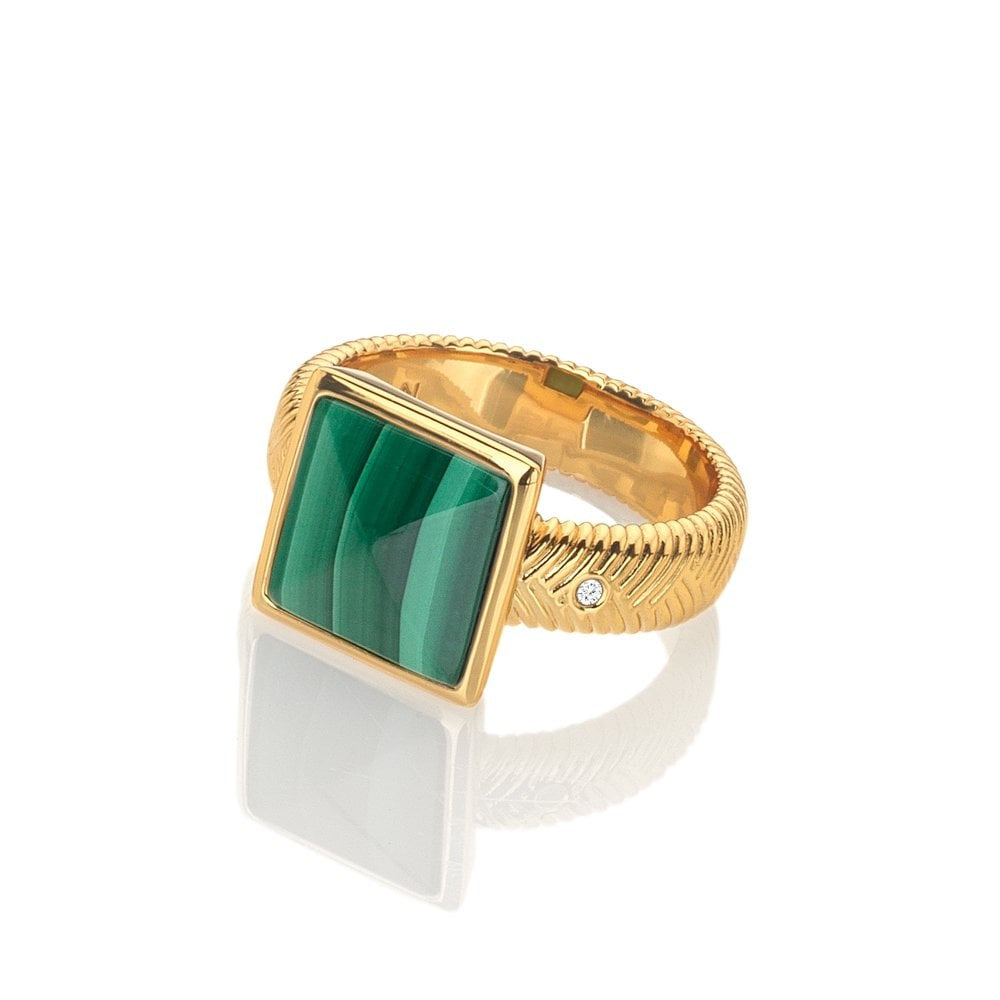 Hot Diamond Revive Malachite Ring DR248
