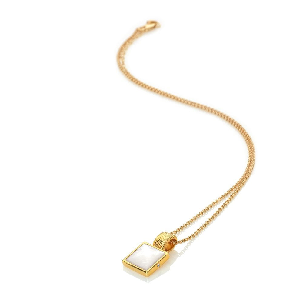 Hot Diamonds Calm Mother of Pearl Square Pendant DP896