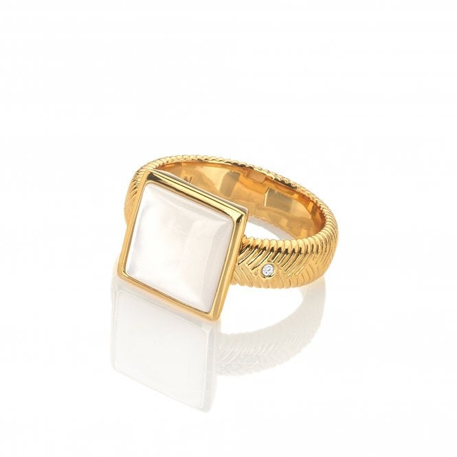 Jac Jossa by Hot Diamonds Calm Pearl Square Ring DR247