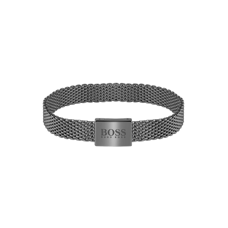 Hugo Boss Essentials Men's Grey IP Mesh Bracelet 1580039M