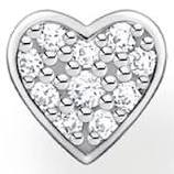 Thomas Sabo Silver Pave Heart Single Ear Stud H2145-051-14