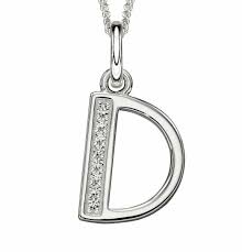 D' Silver Initial Pendant