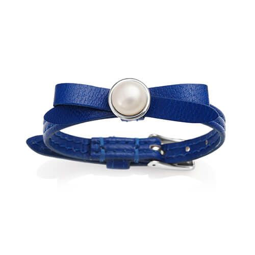 Jersey Pearl Bracelet JOLI-BL - Blue