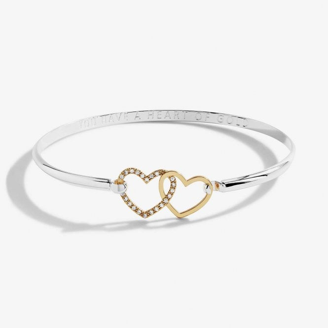 Joma Bracelet Bar Silver And Gold Heart 5798
