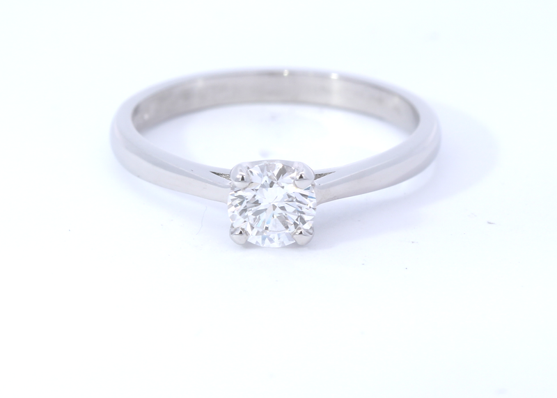 Platinum Solitaire Lab Grown Diamond Ring 0.52ct