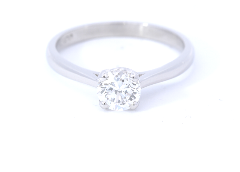 Platinum Lab Grown Solitaire Diamond Ring 0.67ct