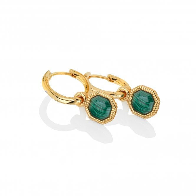 Hot Diamonds Revive Malachite Earrings DE676