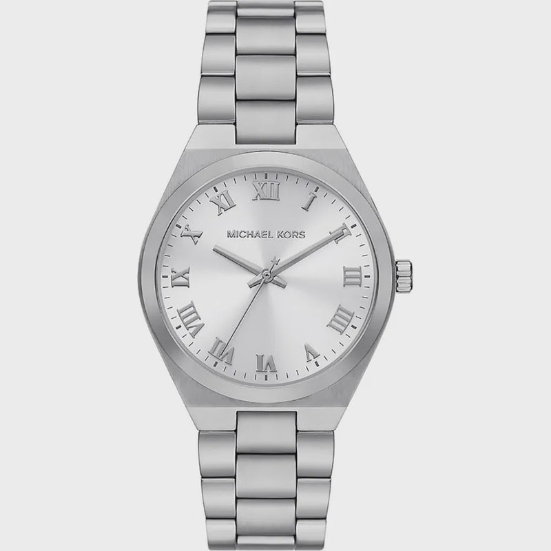 Michael Kors Lennox Silver S/S Watch With Silver Dial MK7393