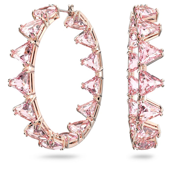 Swarovski Millenia Pink Hoop Rose Earrings 5614931
