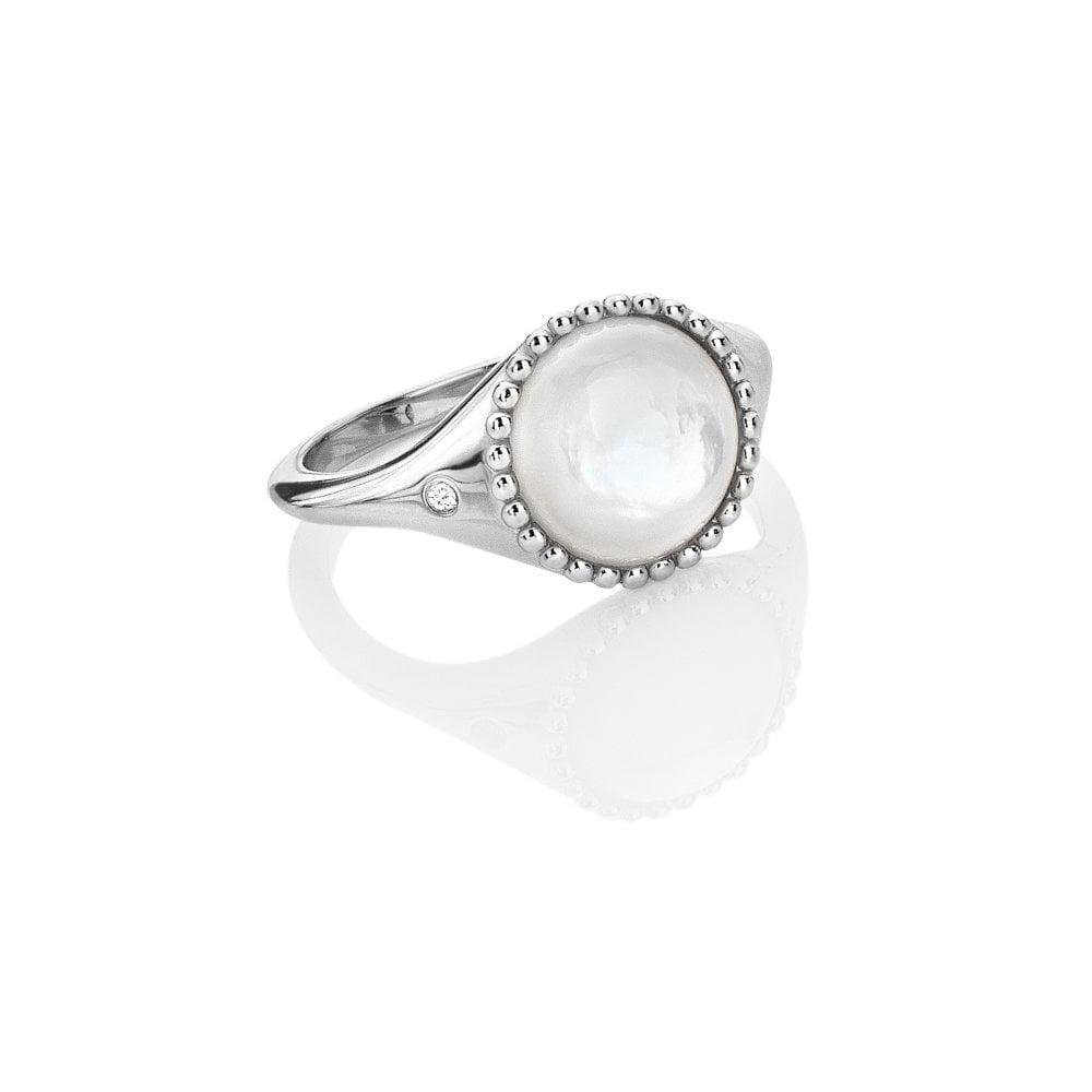 Hot Diamonds Mother of Pearl Circle Ring DR258