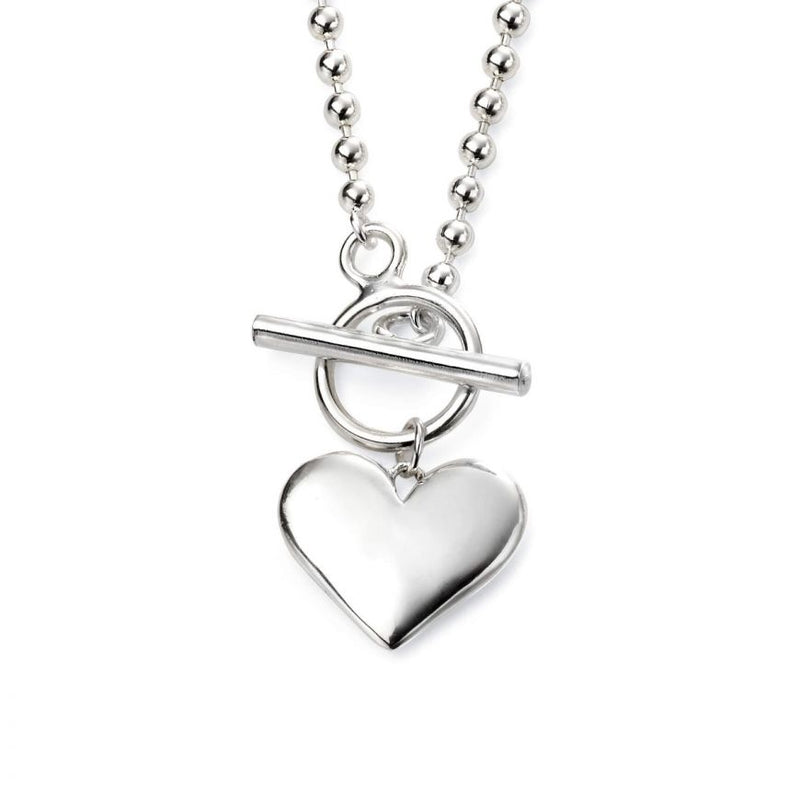 Ball Chain Necklace With Heart Tag N4221