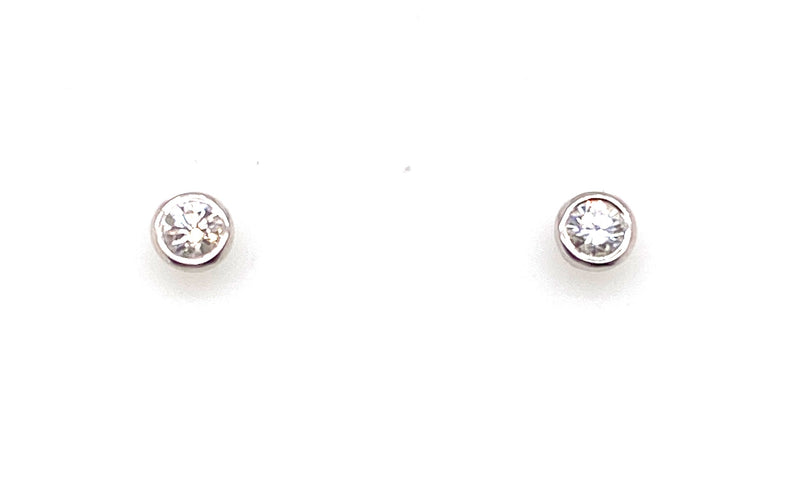 18ct Gold Solitaire Diamond Earrings 0.40ct