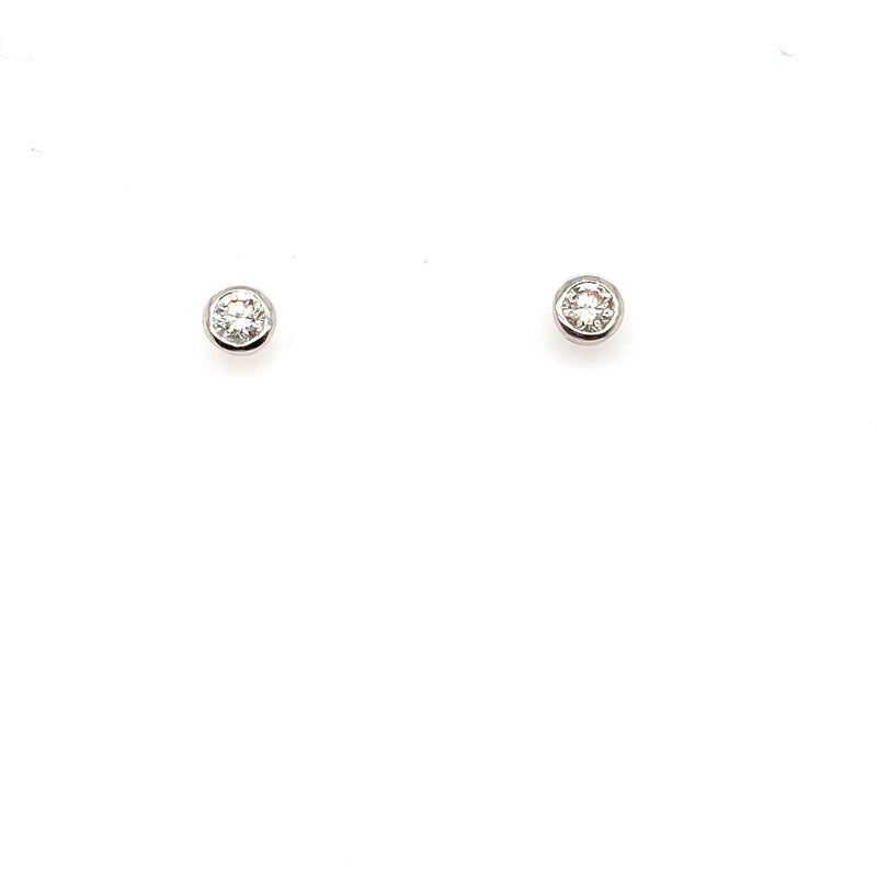 18ct Gold Solitaire Diamond Earrings 0.50ct