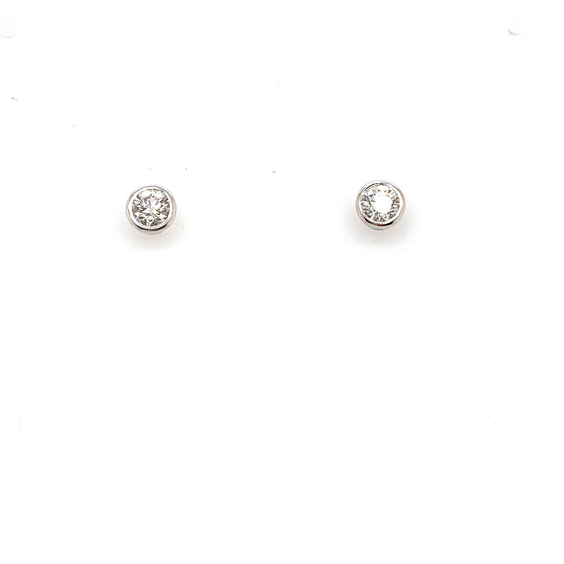 18ct Gold Solitaire Diamond Earrings 0.60ct