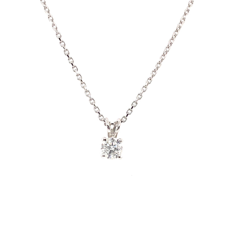 18ct Gold Solitaire Diamond Pendant .33ct