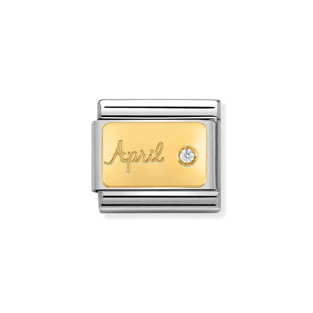 NOMINATION Gold April Diamond Charm 030519-04