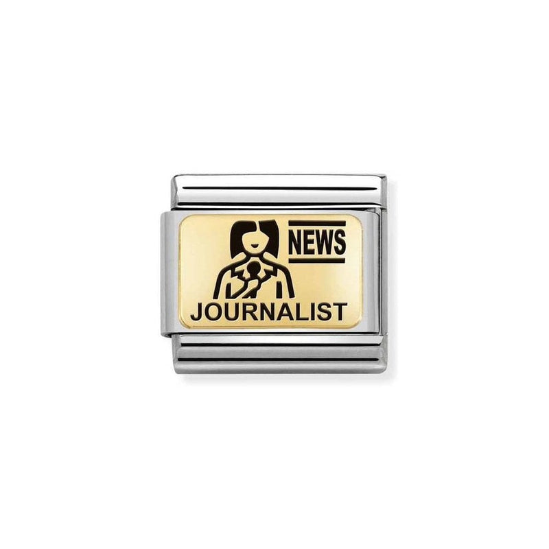 Nomination gold Journalist Charm 030166-06